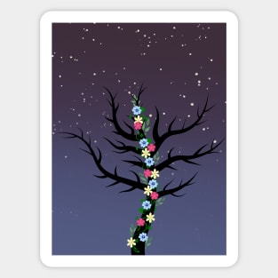 Trees and Flowers Sticker